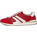 Deep Red Fabric & Suede