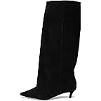 Black Suede Wide Calf