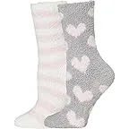 Grey With Pink Heart And Pink Heather Stripe