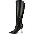 Black Leather Wide Calf