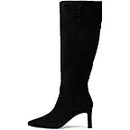 Black Suede Wide Calf