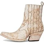 Distressed Crema Croc Print