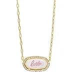 Gold Ivory Mother-of-Pearl Love Script