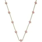Gold Dark Pink Enamel