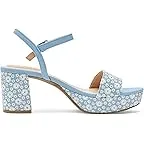 Light Blue/Cream Daisy Linen
