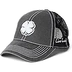 Black Hat/3d White Clover/White Trim Felt Patch