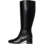 Black Leather Wide Calf