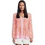 Papaya Breezy Palm Engineered Tunic