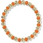 Gold Dark Orange Enamel