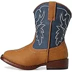 Tan Vamp With Navy Faux Leather Shaft