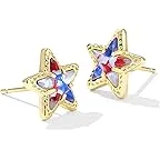 Gold Red White Blue Star Illusion
