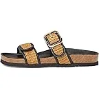 Soft Black Leather/Golden Brown Raffia