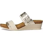Radiant Gold Leather/Ivory Crinkle Patent Leather