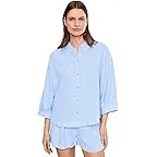 Gingham White/Summer Blue