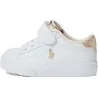 White Smooth PU/Gold Metallic/Glitter/Gold Pony Player