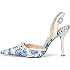 White Blue Floral