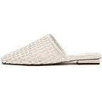 Cream White Woven Leather