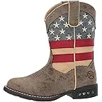 Faux Leather Vamp Stars & Stripes Shaft