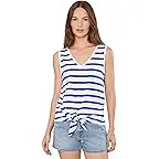 White/Luminous Blue Stripe