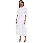 Resort White Monarch Embroidered Cotton Swiss Dot