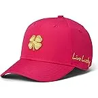 Fuchsia Hat/3d Gold Metallic Clover