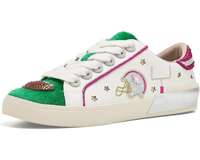 Кроссовки Hayes Blue by Betsey Johnson с декором в футбольной тематике