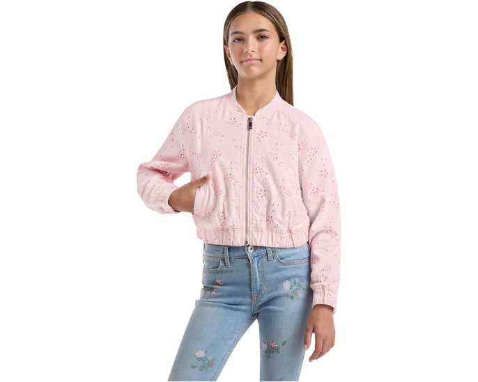 abercrombie kids куртка бомбер Eyelet с цветочным рисунком