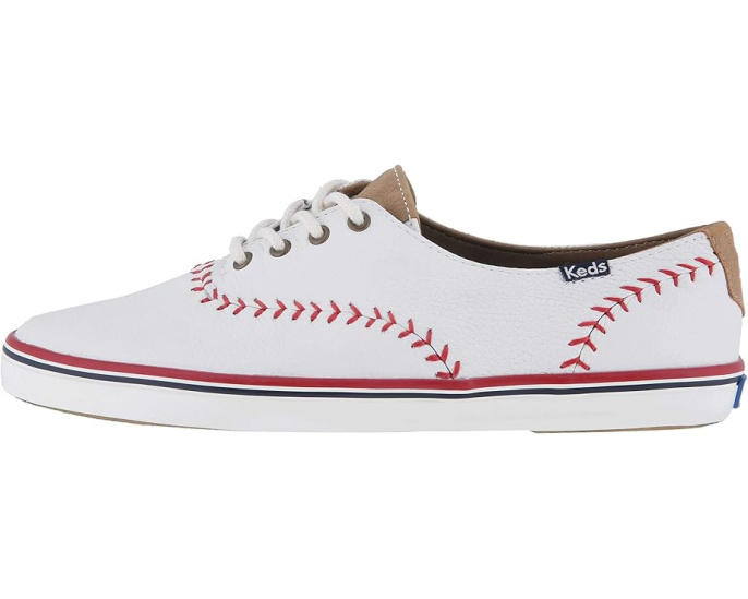 Кроссовки Keds Champion Leather Pennant из кожи с бейсбольной строчкой