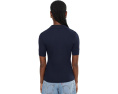 Jersey Elbow-Sleeve Collared Top