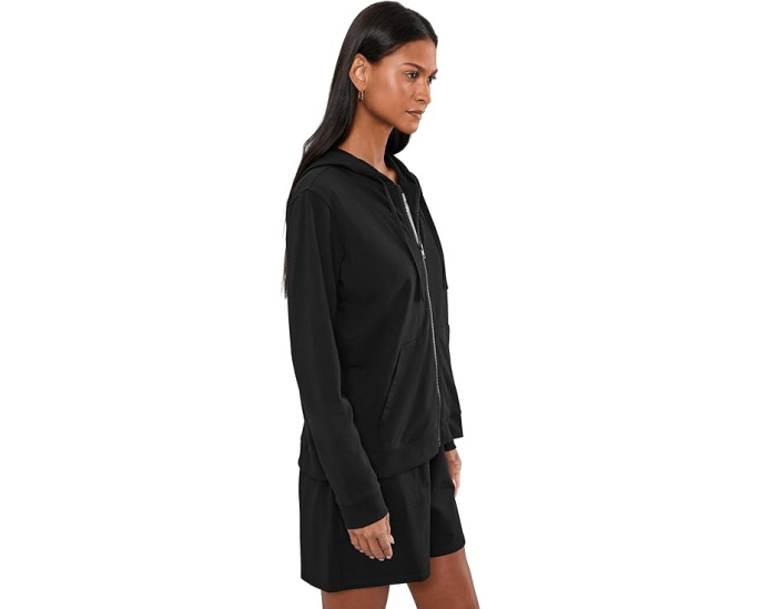 Eileen Fisher куртка с капюшоном пима хлопок стрейч джерси