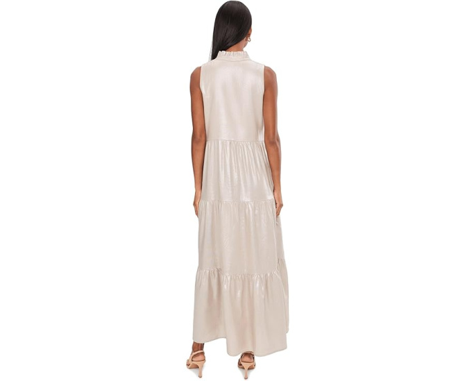 Sleeveless Tiered Ruffle Maxi with Smocked Waist