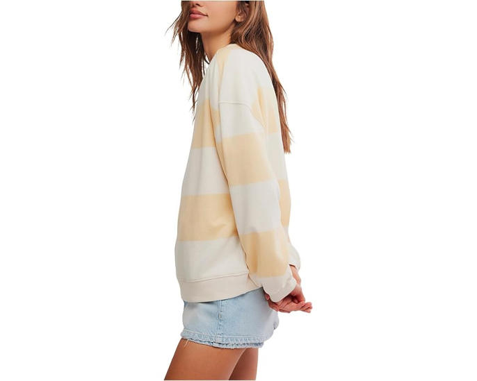 Свитер Free People We The Free Classic Striped Oversized Crew Neck оверсайз в полоску