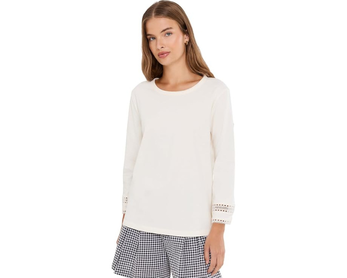 Топ Lilly Pulitzer Clairmont с кружевными рукавами 3/4