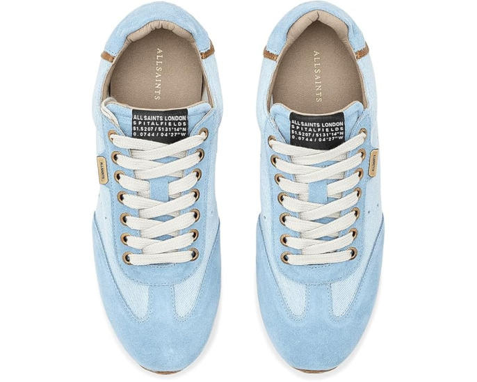 Кроссовки AllSaints Liam Low Top с эффектом денима