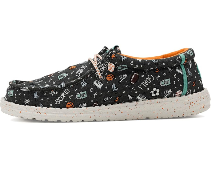 Детские кроссовки Wally Print с технологией Flex & Fold и эластичными шнурками Hey Dude