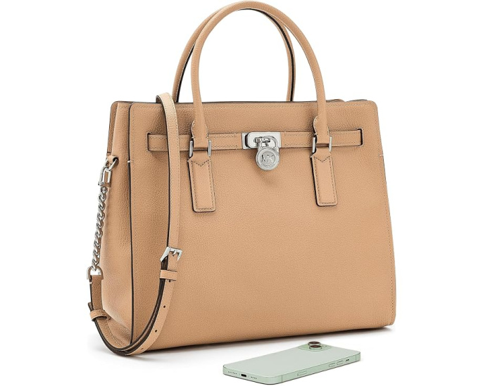 Большая сумка-сатчел Hamilton Moderne от MICHAEL Michael Kors из шагрени