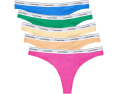 Калвин Кляйн слипы-танго Icon Logo Thong набор 5 пар