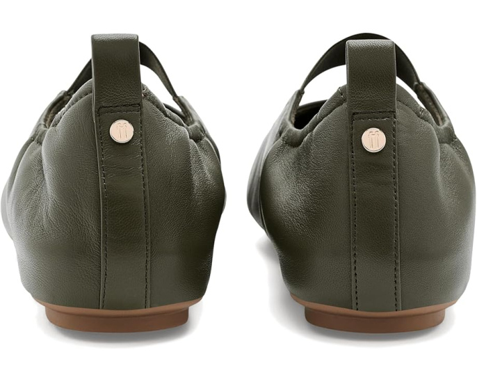 Туфли Mary Jane FitFlop Delicato Poise Leather кожаные зеленые