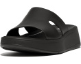 FitFlop сланцы F-Mode Raw-Edge Leather Flatform H-Bar