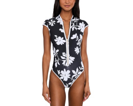 Купальник Seafolly Mayflower с рукавом летучая мышь и застежкой-молнией