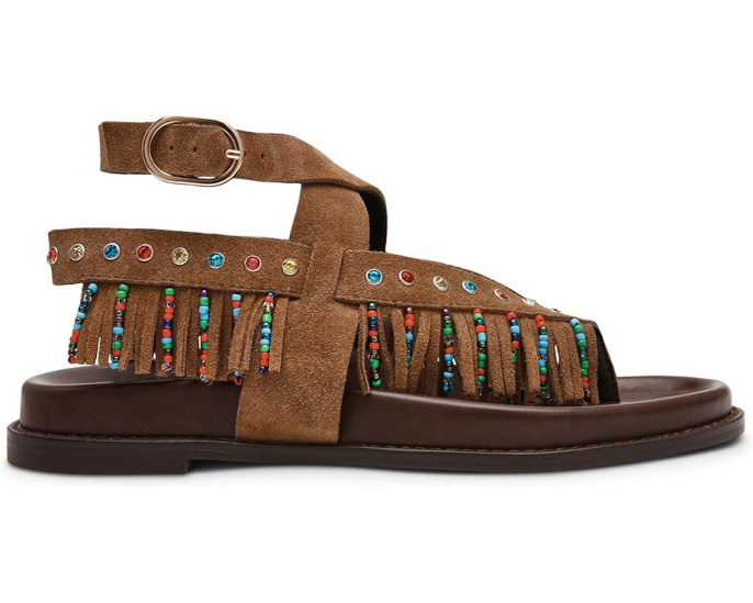Босоножки Steve Madden Wendell с ремешками и украшениями из стразов и бахромы