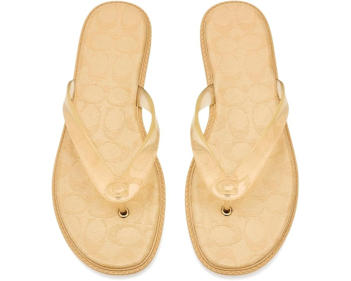 Шлепанцы Jelly Flip Flops COACH из глянцевого пластика