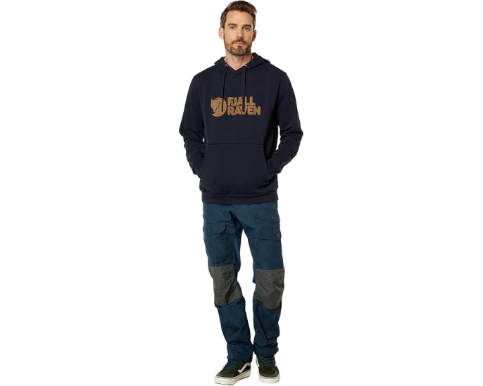 Толстовка Fjällräven Logo с капюшоном из мягкого хлопка