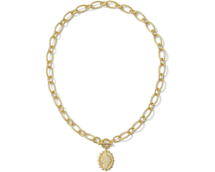 Колье Kendra Scott Grandma с монетой и смешанной цепочкой