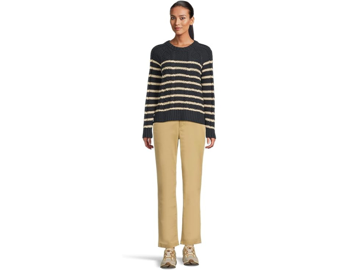 L.L.Bean Signature Cotton Fisherman Crewneck Sweater Stripe в полоску