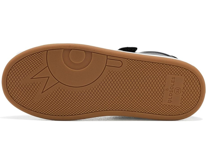 Кожаные кроссовки Old Soles Platinum Runner для детей с липучкой