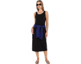 Petite Stretch Jersey Knit Scoop Neck Full Length Dress