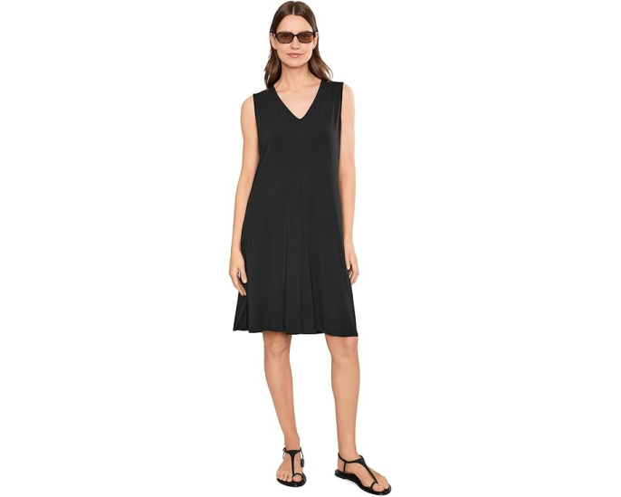 Платье Eileen Fisher Fine Stretch с V-образным вырезом