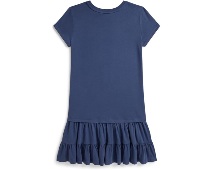 Платье хлопковое ярусное Polo Ralph Lauren с мишкой для детей