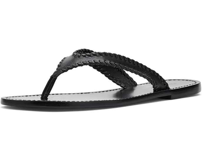 Jessica Leather Sandals от Cinq à Sept кожаные сандалии на плоском ходу